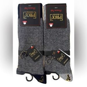 Pro Men’s 2-Pair Premium High Quality Cotton ￼Classic Dress Socks Size 41-44